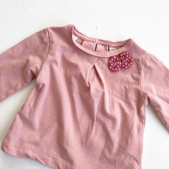 Zara pink long sleeve top VGUC 3-6 months - Picture 2 of 4